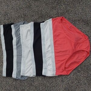 6 Pack Brandnew 'Washed' Hanes Cotton Hipsters Soft Comfy Elastic Waistband 8/XL